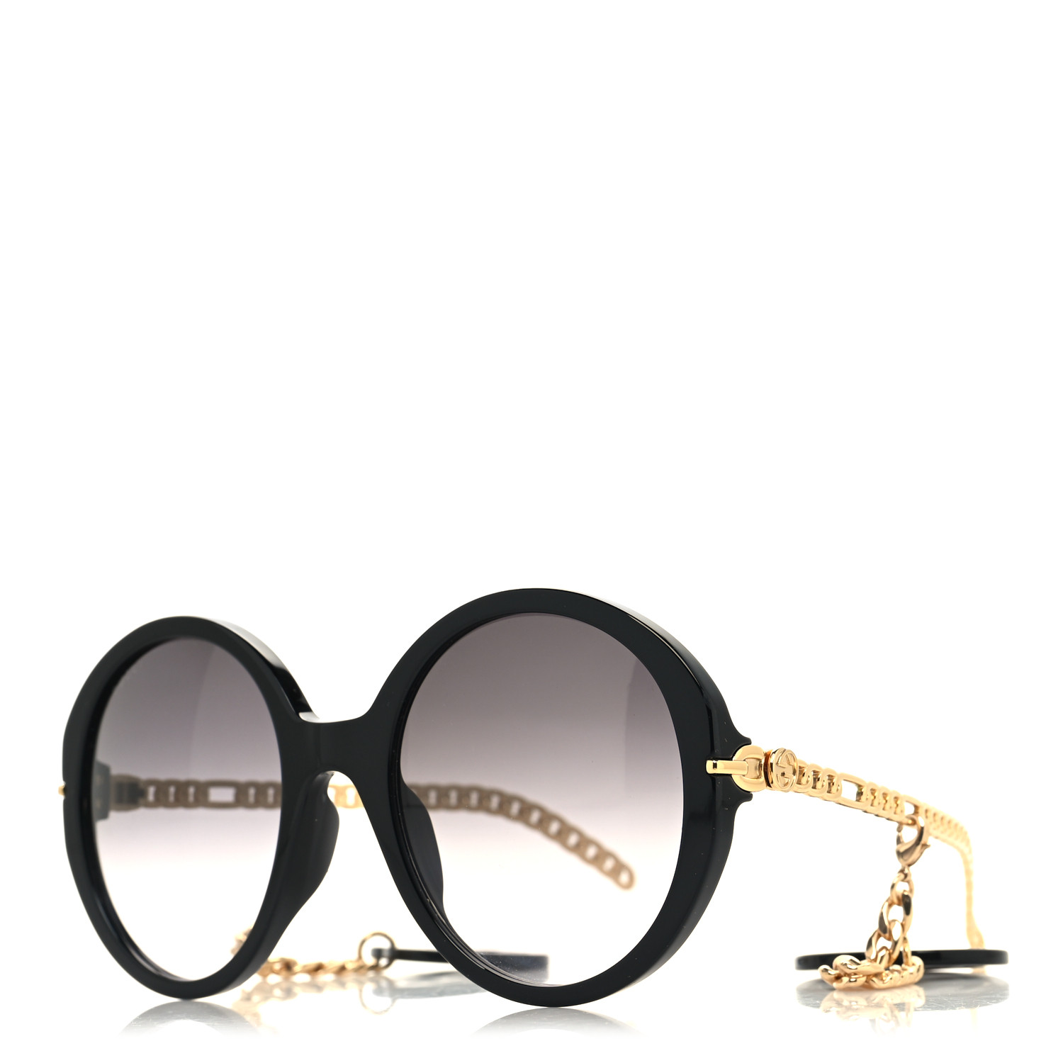 Gucci Acetate Detachable Charm Oversized Frame Round Sunglasses GG0726S - Image 4
