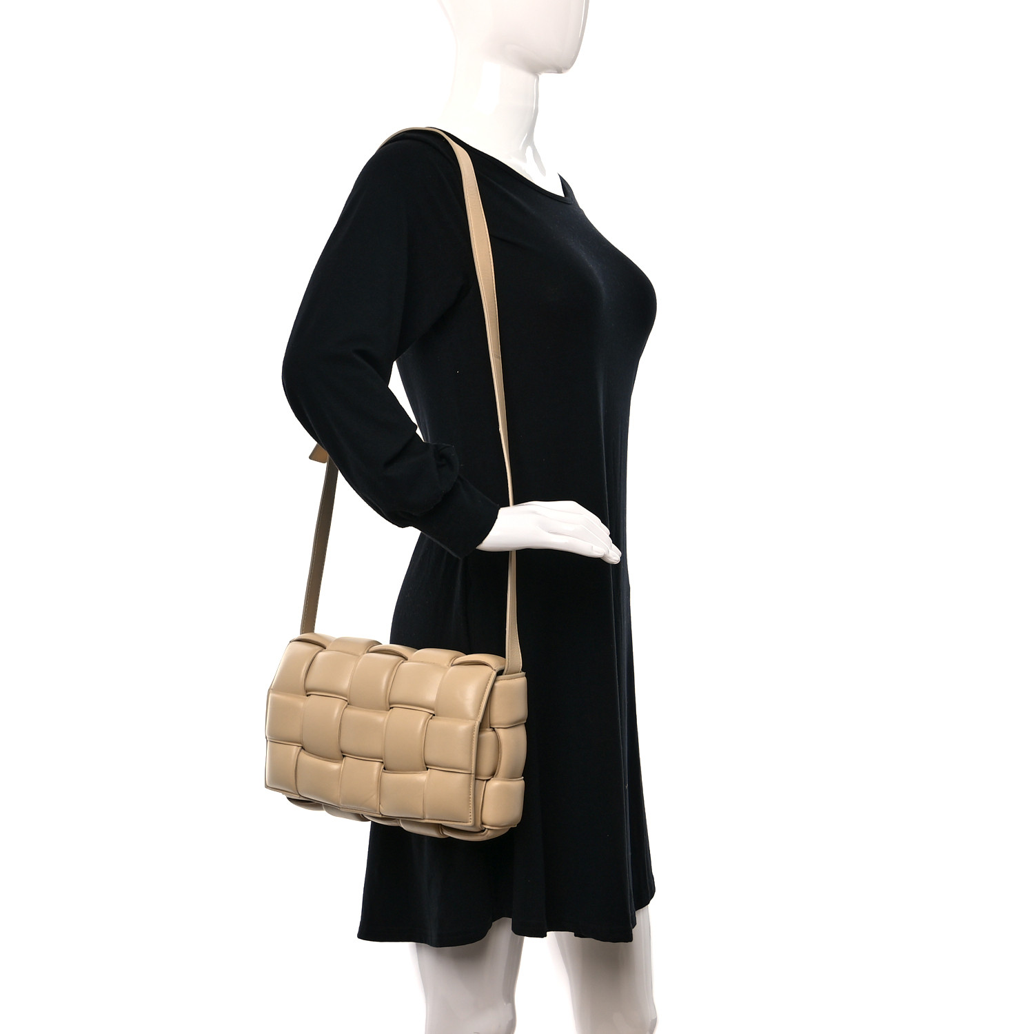 Bottega Veneta Nappa Maxi Intreccio Padded Cassette Crossbody Bag Porridge - Image 4