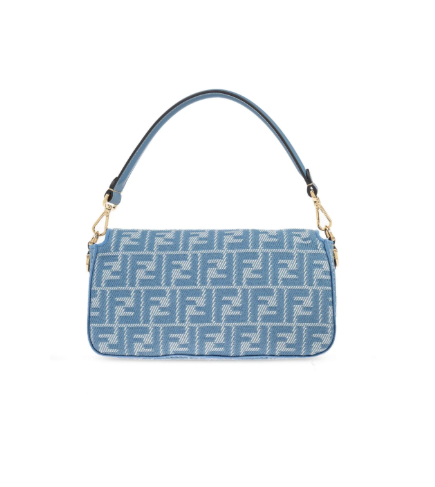 Fendi Baguette FF Jacquard Denim - Image 2