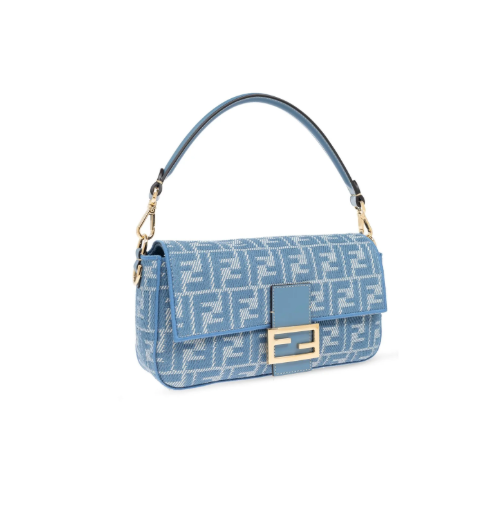 Fendi Baguette FF Jacquard Denim - Image 3